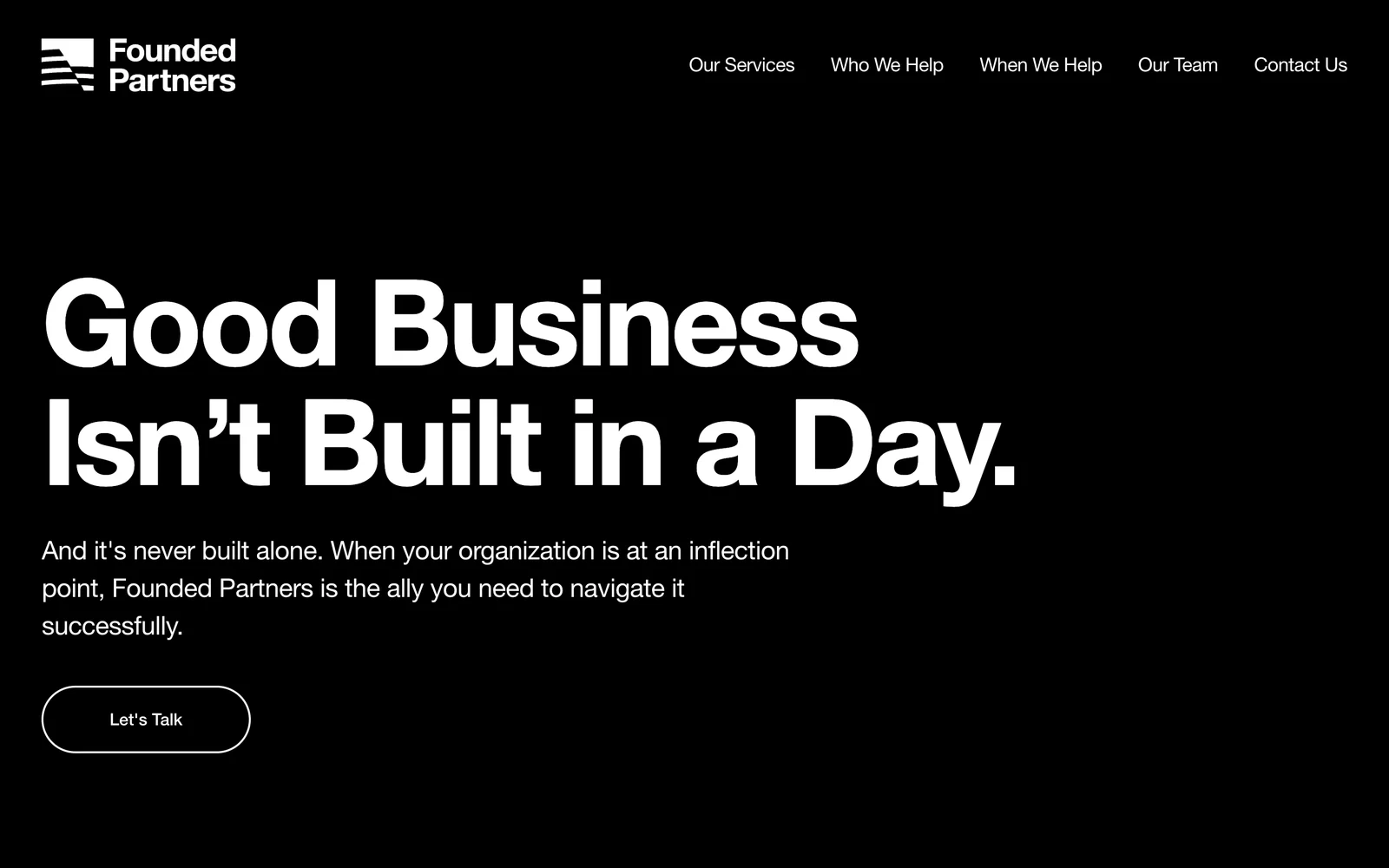 The Founded Partners website as it appeared on 15 October 2026