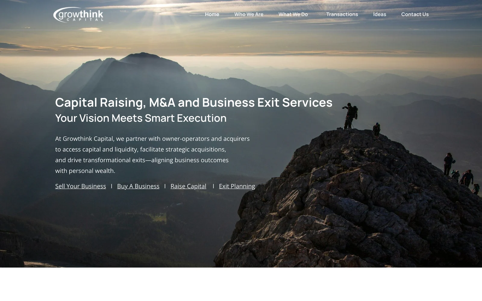 The Growthink Capital website as it appeared on 15 October 2026