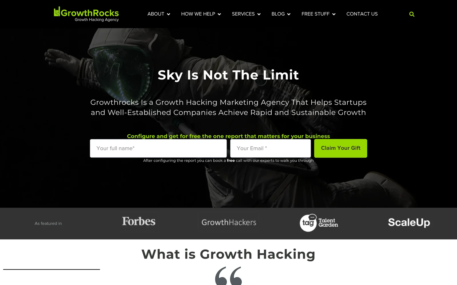 The GrowthRocks website as it appeared on 15 October 2026