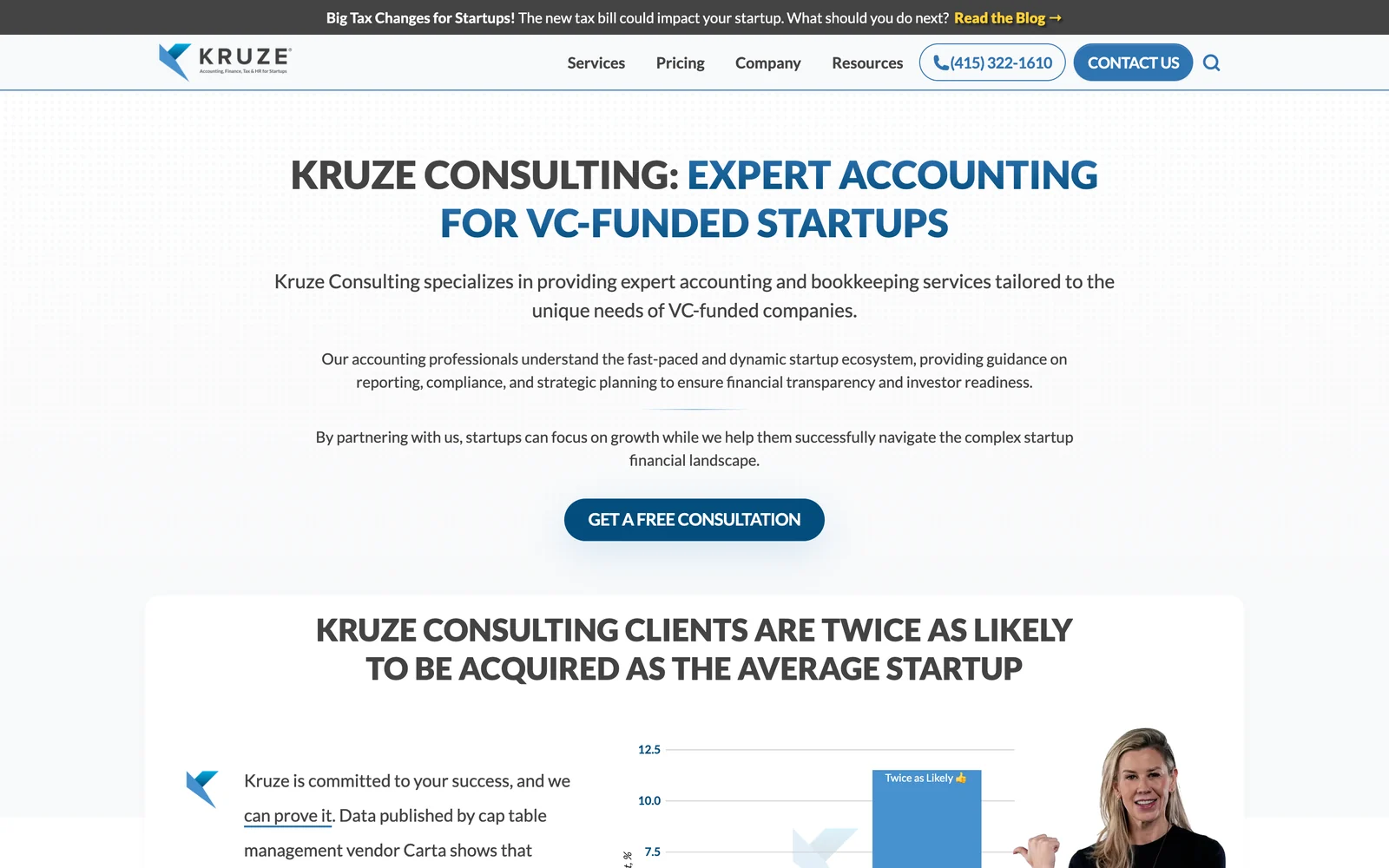 The Kruze Consulting website as it appeared on 15 October 2026