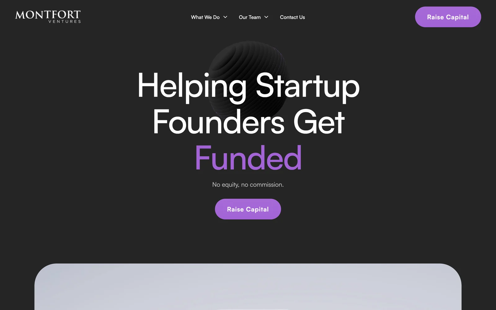 The Montfort Ventures website as it appeared on 15 October 2026