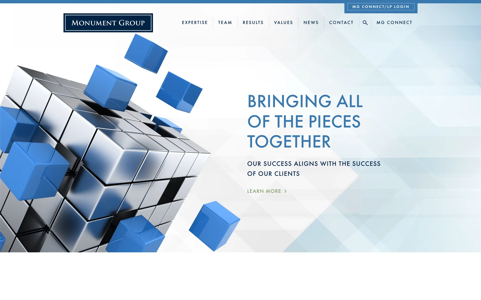 The Monument Group website as it appeared on 15 October 2026