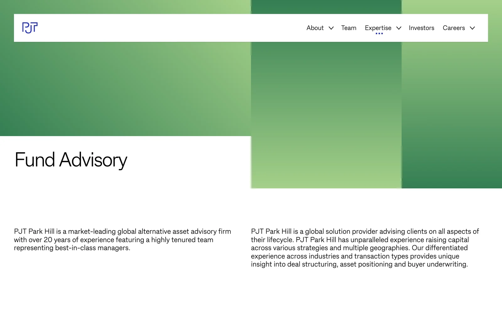 The PJT Park Hill website as it appeared on 15 October 2026