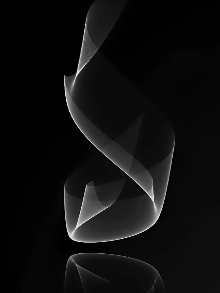 Cover image for the limited partner agreement guide: a sheer white ribbon twisting upward over its own reflection