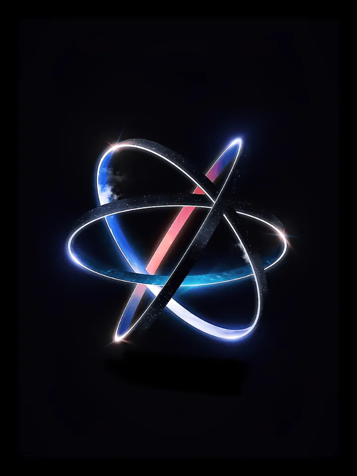 Cover image for the seed funding guide: three glowing rings crossed like an atom around a dark core