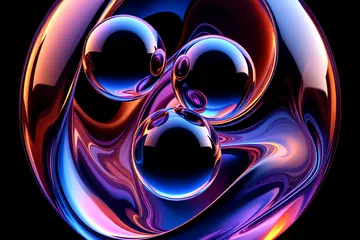 Abstract cover: one large glass sphere with smaller spheres merging into it, for a guide to the buy-and-build strategy