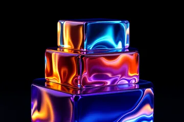 Abstract cover: four glossy glass tiers stacked like a stepped pyramid, each smaller than the one below, for a guide to the Lehman formula and M&A advisory fees