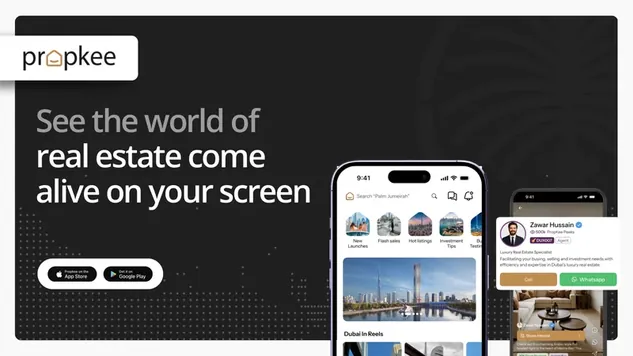 Propkee pitch deck cover slide by spectup: see the world of real estate come alive on your screen